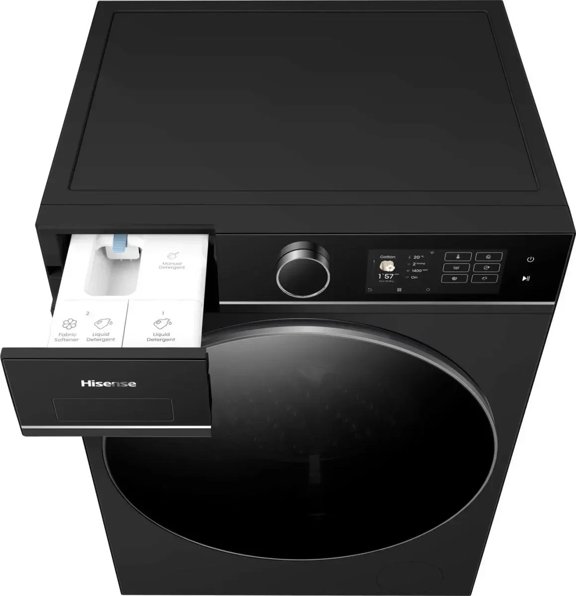 Լվացքի և չորացման մեքենա Hisense WD5I1045BBQ 10 kg — 15