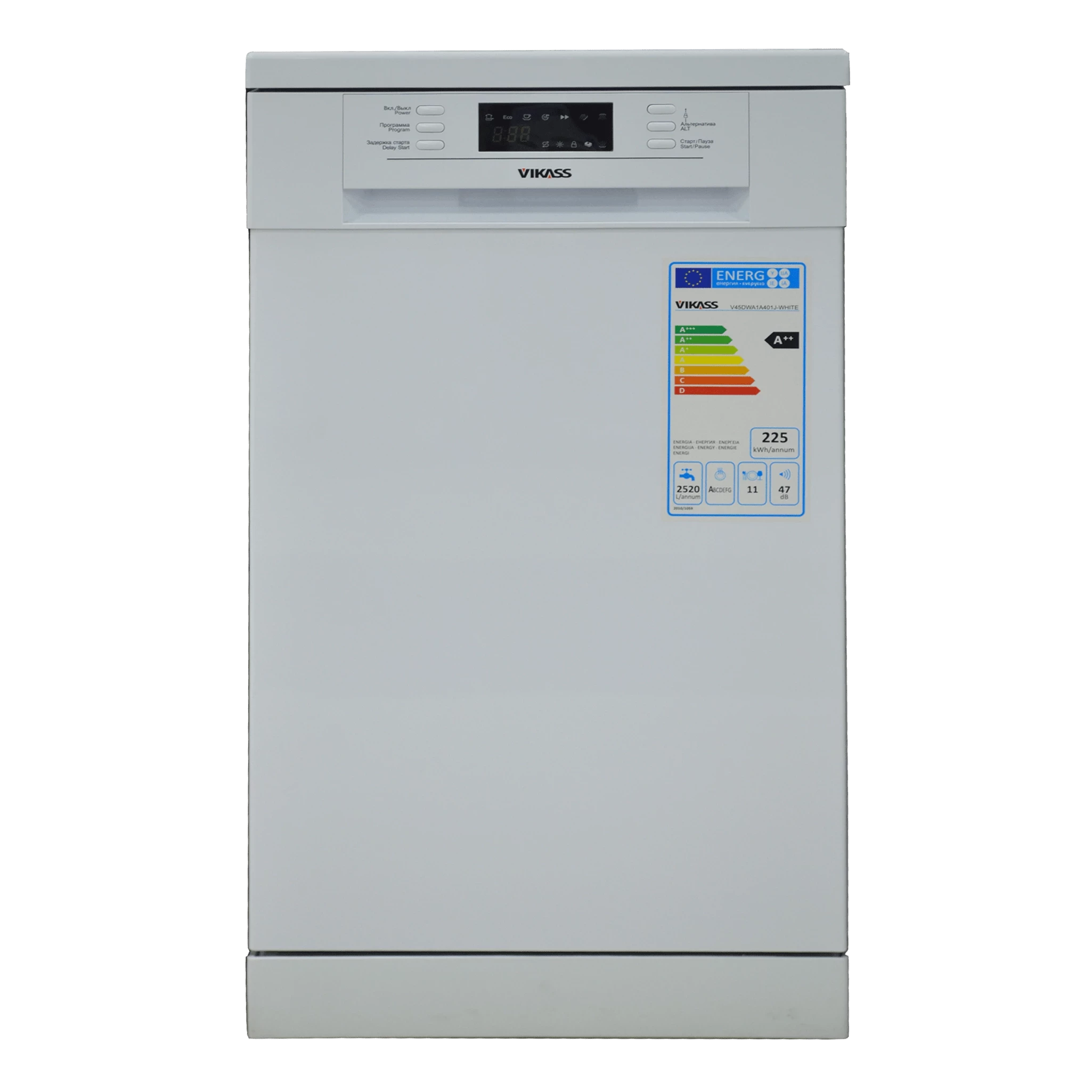 Buy a VIKASS V45DWA1A401J-WHITE Dishwashers in the VLV online