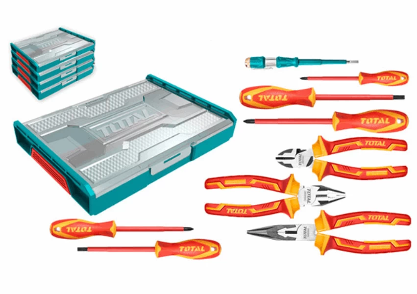 TOTAL 3 Pcs Plastic Tool Boxes Set (TPBXK0031)